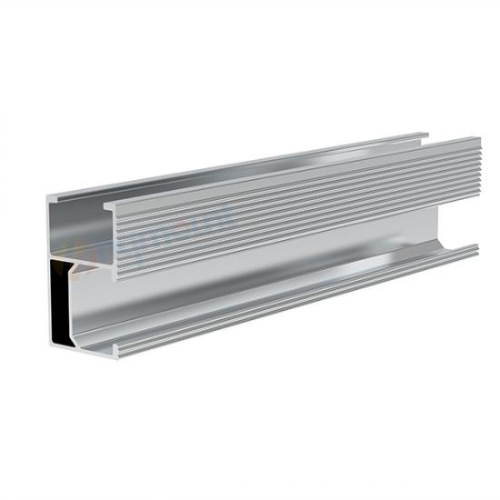 Profil rel solar aluminium anodized perak