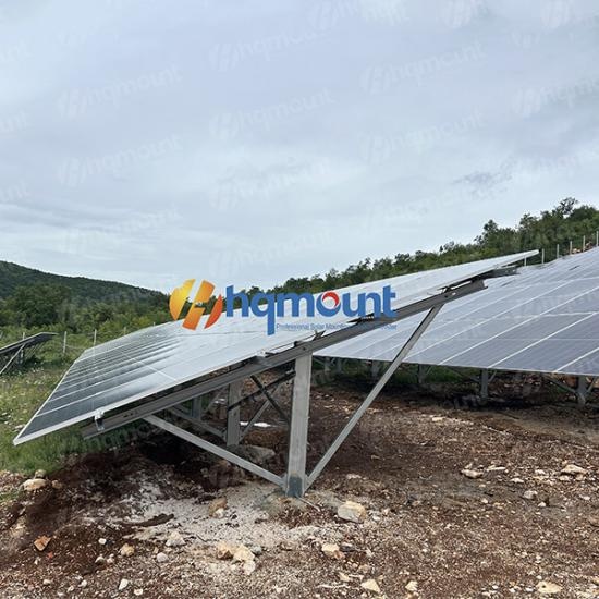 sistem rak suria ramming pile
