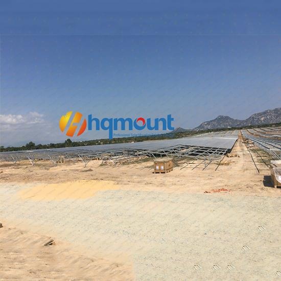 solar ground mount system with U profile steel