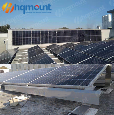 Sistem pemasangan solar ballasted bumbung rata 200KW