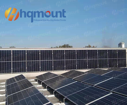 Sistem pemasangan solar ballasted bumbung rata 200KW