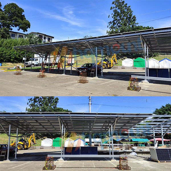 Carport Solar Keluli 900kW Siap di Costa Rica