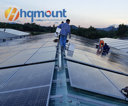 5MW Logam Solar Panel atas Bumbung projek