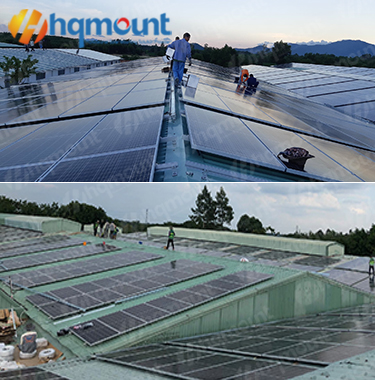 5MW Logam Solar Panel atas Bumbung projek