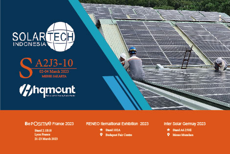 hqmount sedang mempamerkan di Solartech Indonesia